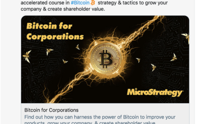 Bitcoin for Corporations – MicroStrategy to share playbook